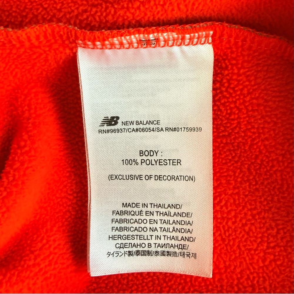 New Balance Lightweight Jacket Men's Gray and Orange Size L - Picture 5 of 7